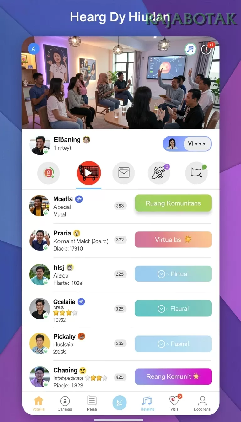 Cuplikan layar METRO4D — menu navigasi