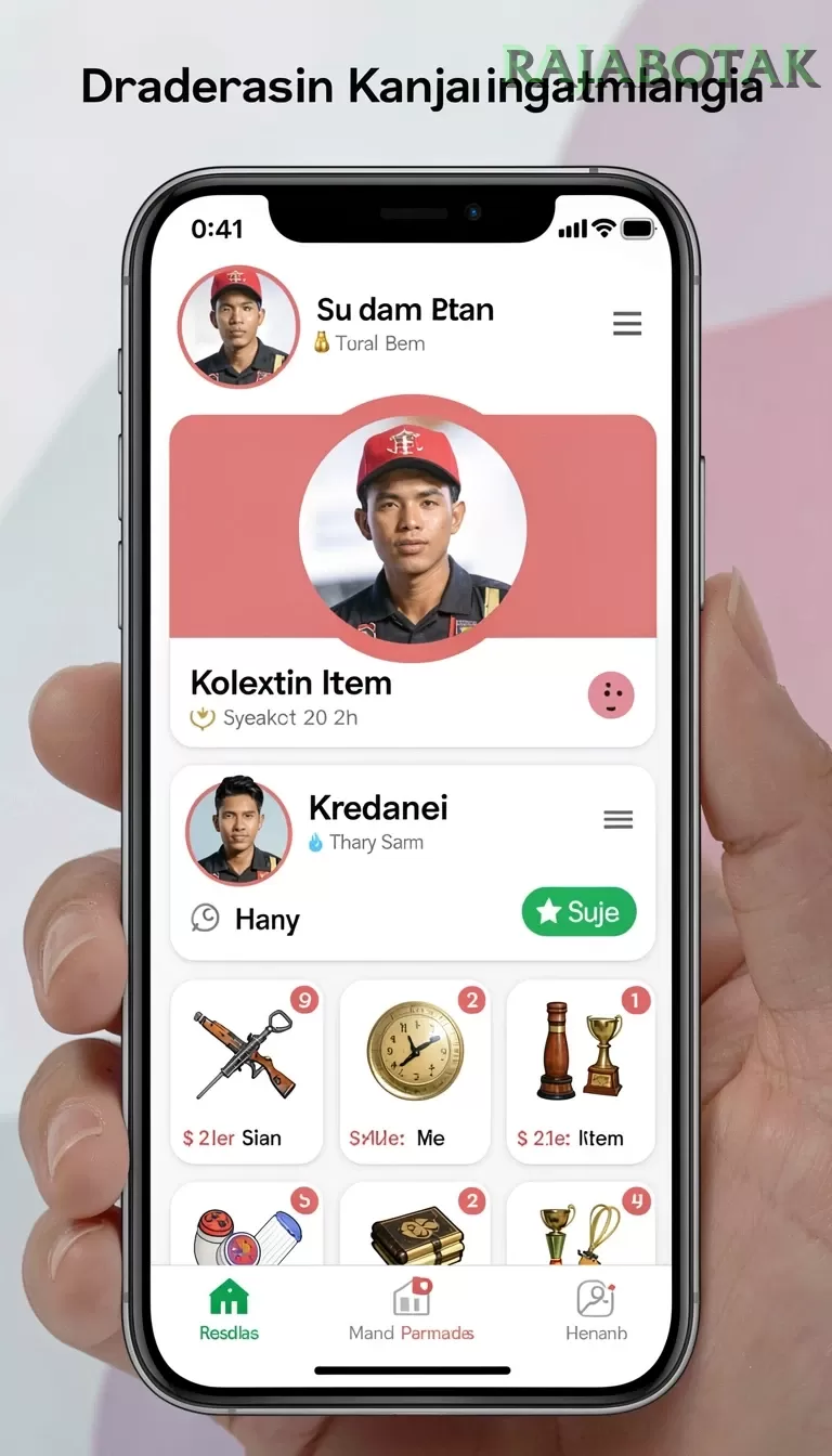 Cuplikan layar SAKTI77 — menu navigasi