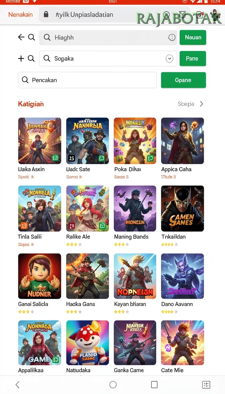 Cuplikan layar HIATOTO — menu navigasi
