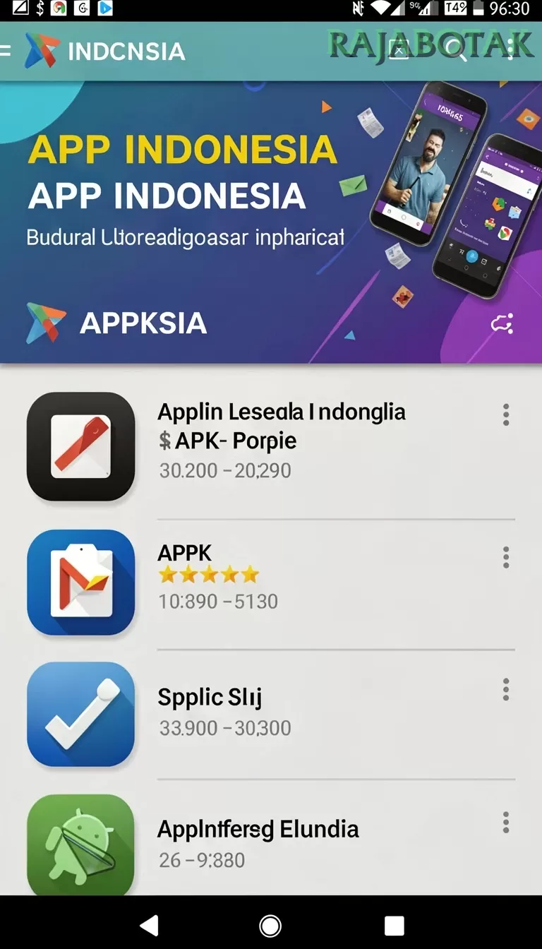Cuplikan layar 55FIVE — menu navigasi